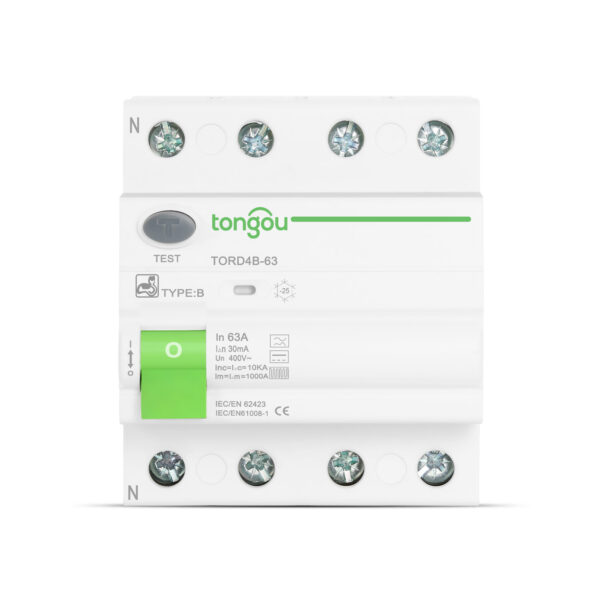 TORD4B 4P Dreiphasig 30mA - 300mA Typ B RCCB Gleichstrom RCD