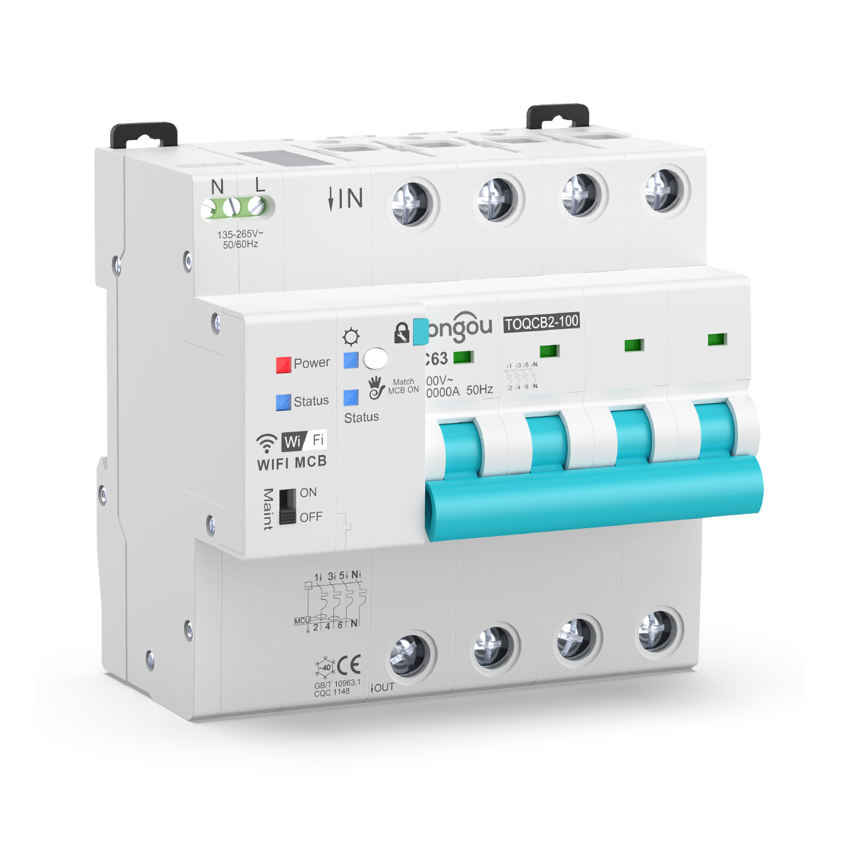 WLAN-Smart-Schaltkreisleiter-Panel-TOQCB2-100-4P
