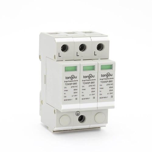 Protector de sobretensión SPD trifásico para casa TOWSP-B60 Protector de sobretensión SPD trifásico para casa TOWSP-B60