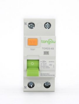 25A 30mA RCCB RCD Disyuntor de corriente residual TORD5