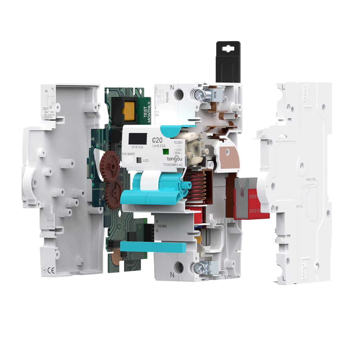 WIFI Smart Electrical Circuit Breaker RCBO Meaning Details TOSMR1