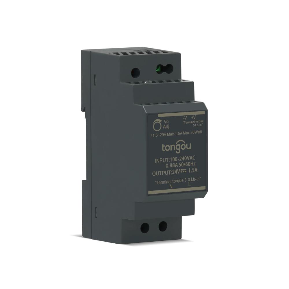 Din Rail Switching Power Supply Device SPSD 24V 1.5A Tongou 100-240V 50/60Hz