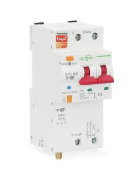 Disjoncteur Intelligent 1P 63A Avec WIFI - Contrôle à Distance, Compteur D'Énergie, Installation Sur Rail DIN