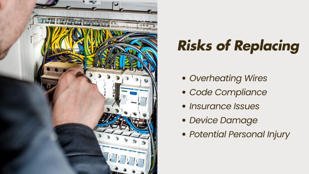 risks of replace a 20a circuit breaker