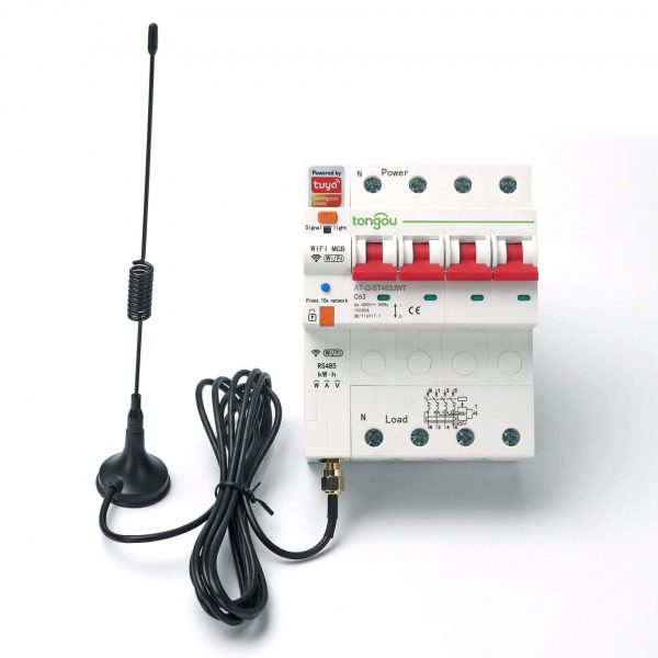 Interruttore Elettrico Smart WiFi con Monitoraggio dell'Energia - TO-Q-ST463JWT 4P