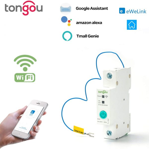 Prezzo dell'interruttore WiFi intelligente su rail DIN 63A con controllo remoto tramite eWeLink