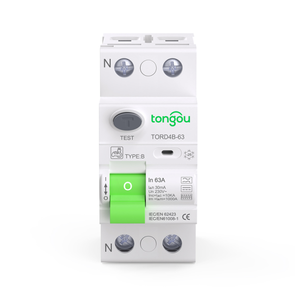 Interruttore Differenziale con Corrente Residua (RCCB) TORD4B-63 IEC/EN 62423 2P 16 - 63A 30 - 300mA Tipo B