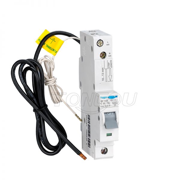 TOBH1-32 1P+N 32A 30mA RCBO con protezione da sovraccorrente