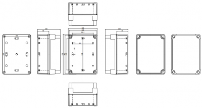 Waterproof Electrical Plastic Junction Box ABS TOM3-171210