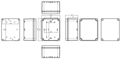 Waterproof Electrical Plastic Junction Box ABS TOM3-171409