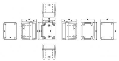 Electrical Plastic Waterproof Junction Box ABS TOM3-090605