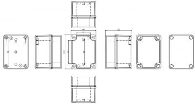 Waterproof Electrical Plastic Junction Box ABS TOM3-110808