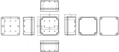 Waterproof Electrical Plastic Junction Box ABS TOM3-121207