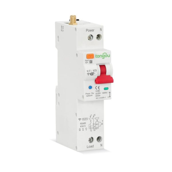 Interruttore Elettrico WiFi Smart Tuya con Monitoraggio dell'Energia TO-Q-ST163JWT 1P
