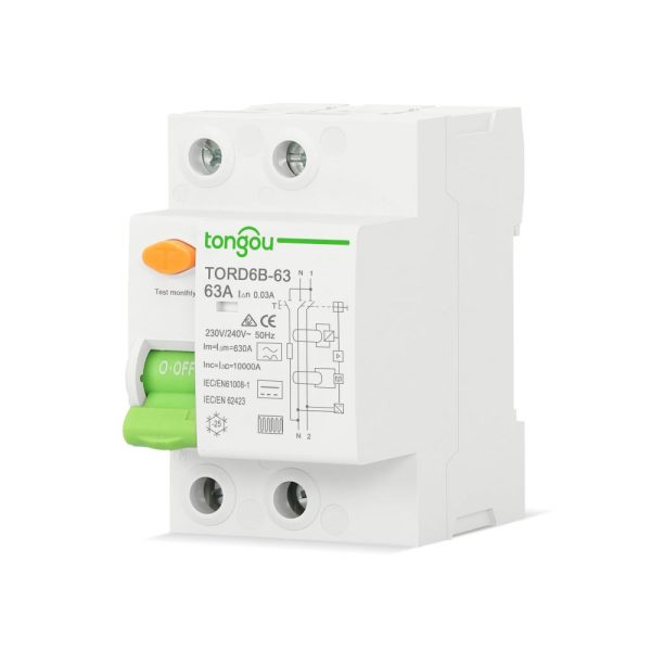 Interruptore Differenziale (RCCB) TORD6B-63 Bipolare 16A