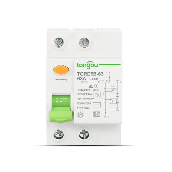 Interruptore Differenziale (RCCB) TORD6B-63 Bipolare 16A
