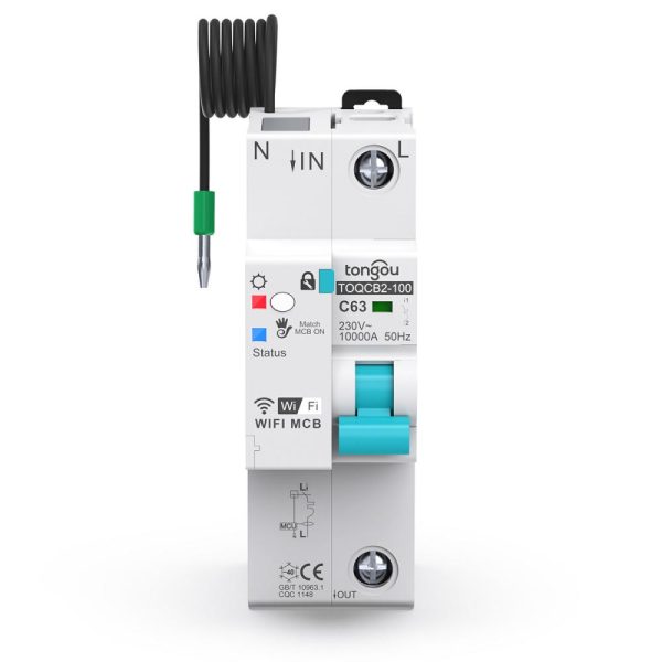 Interruttore intelligente con misuratore WiFi TOQCB2-100 1P+N