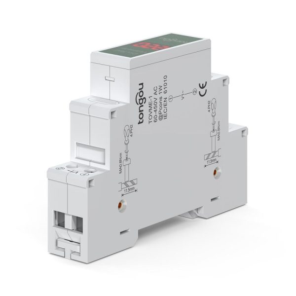 Voltmetro digitale monofase su rail DIN - TOVME-1 60-450VAC