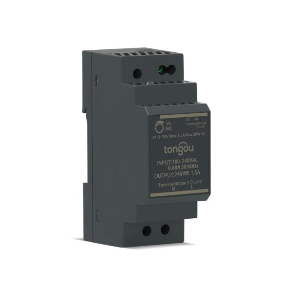 Dispositivo di alimentazione a commutazione su rail DIN SPSD 24V 1,5A Tongou 100-240V 50/60Hz