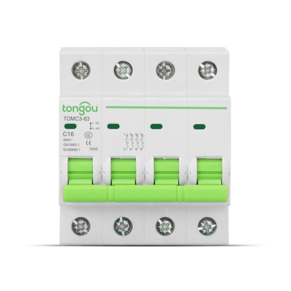 Miniature Circuit Breaker MCB TOMC3-63 4P 4.5kA