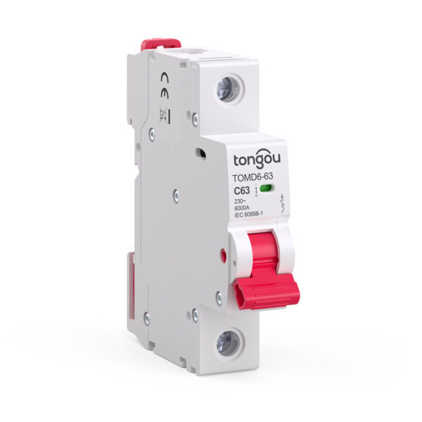 Interruttore magnetotermico AC Mini C Curve 63A Facile da installare - TOMD6 1P