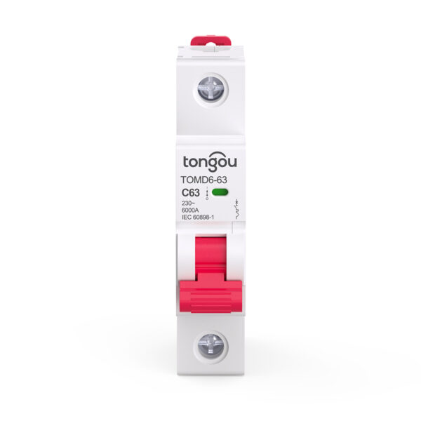 Interruttore magnetotermico AC Mini C Curve 63A Facile da installare - TOMD6 1P