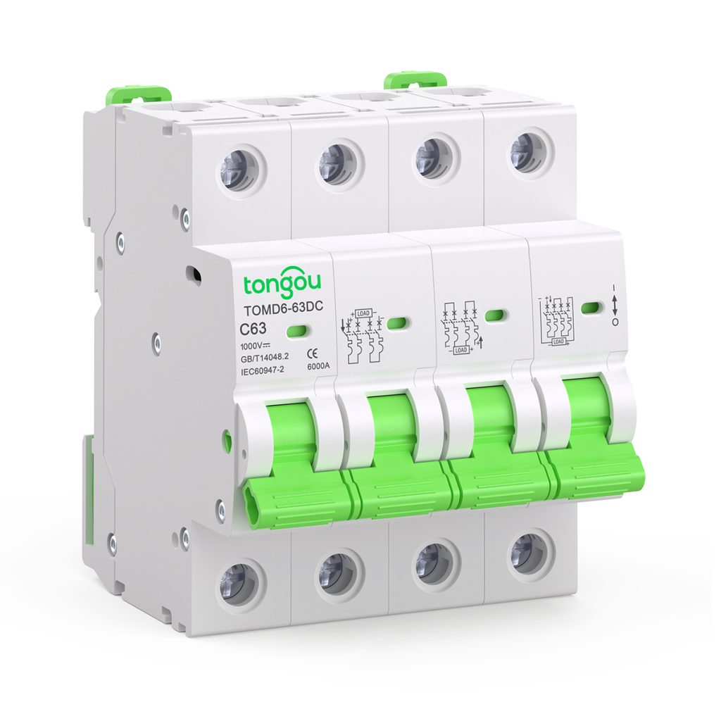 AC MCB Mini Circuit Breaker C Curve Convenient 63A-TOMD6 4P