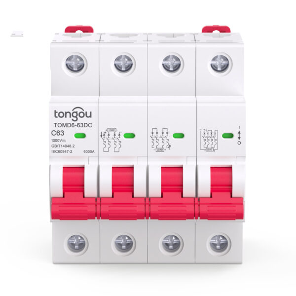 Interruttore magnetotermico miniatura DC C Curve-TOMD6 4P