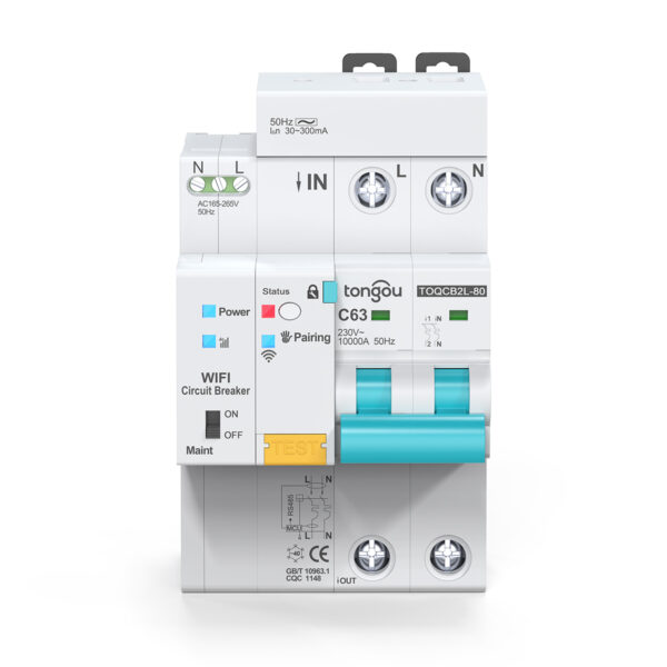 Interruttore intelligente RCBO WiFi TUYA TOQCB2L