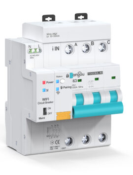 Interruttore Differenziale con Misurazione WiFi TUYA per Smart Life - TOQCB2L 3P