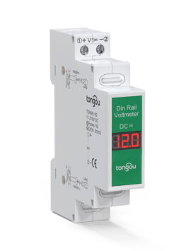 Voltmetro DC su Rail DIN 11V-310V con Display LED - TOVME 1P DC