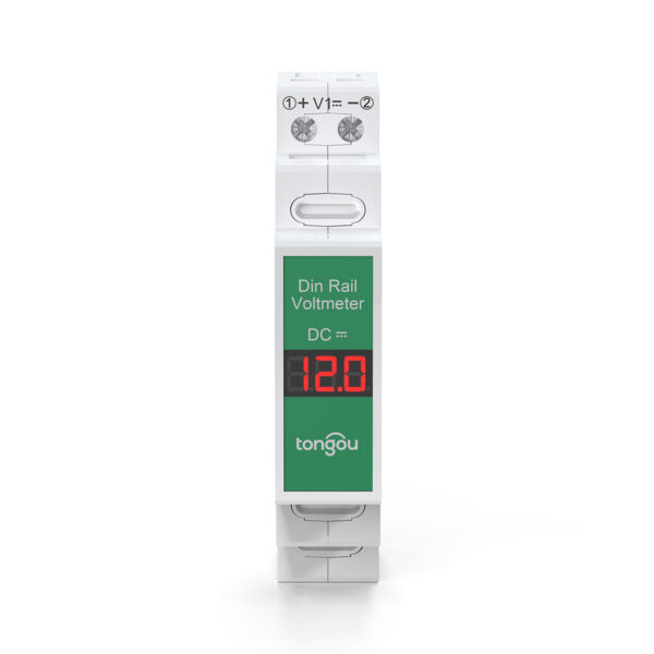 Voltmetro DC su Rail DIN 11V-310V con Display LED - TOVME 1P DC