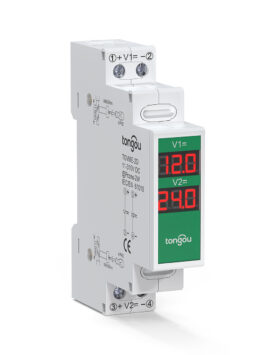 Voltmetro per rastrelliera DIN per sistemi solari CC - TOVME 2P DC