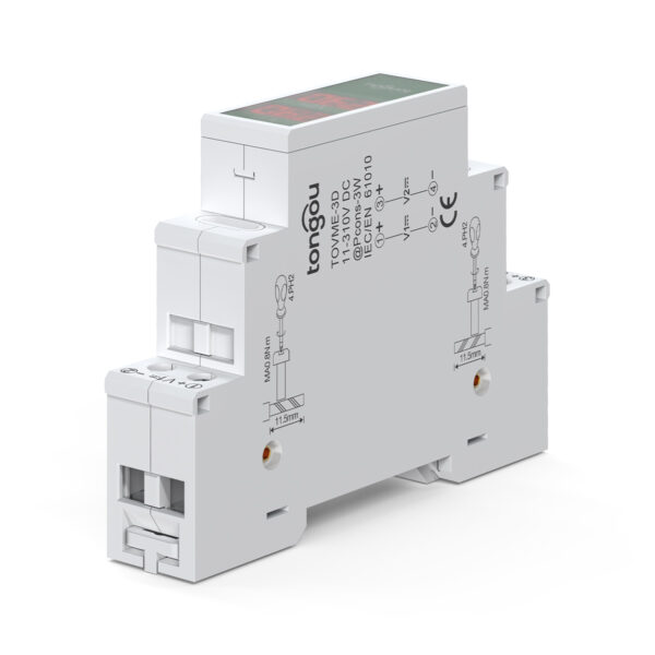 Voltmetro per rastrelliera DIN per sistemi solari CC - TOVME 2P DC