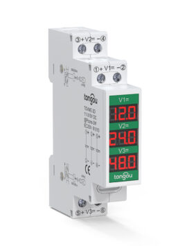 Misuratore di tensione CC per sistemi fotovoltaici 11-330V con display LED - TOVME 3P DC