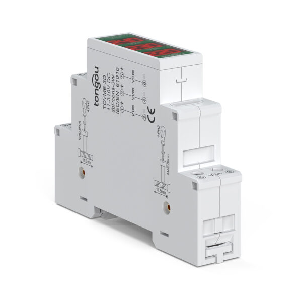 Misuratore di tensione CC per sistemi fotovoltaici 11-330V con display LED - TOVME 3P DC