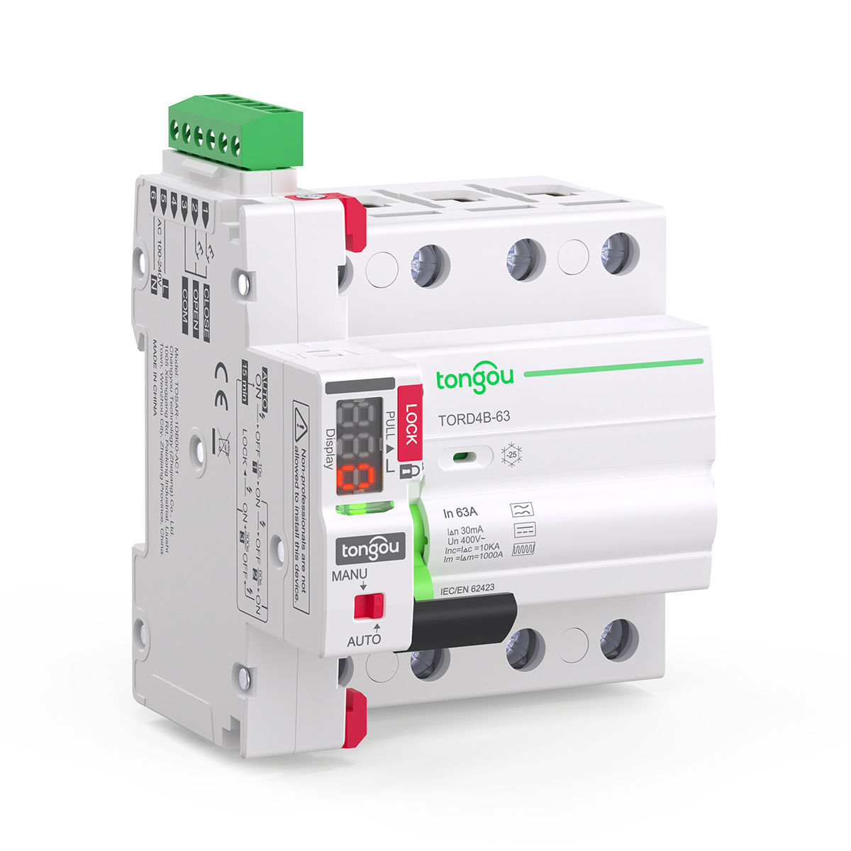 TOSAR+RD4B 4p auto recloser rcd rccb di Tongou