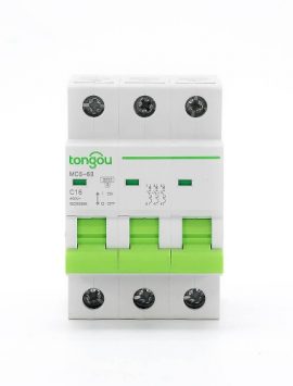16A 3P Breaker 3KA 110V 220V Curve C MCB TOMC5-63