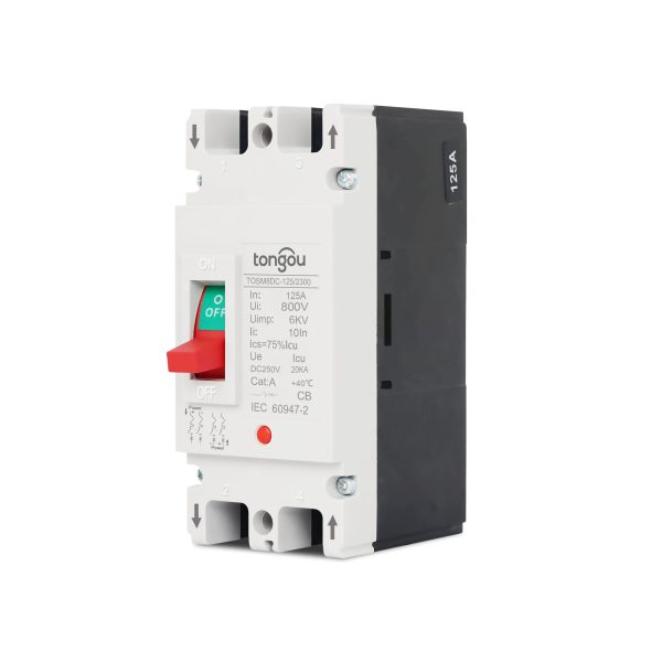 DC MCCB 125A 550V PV Solar Molded Case Circuit Breaker