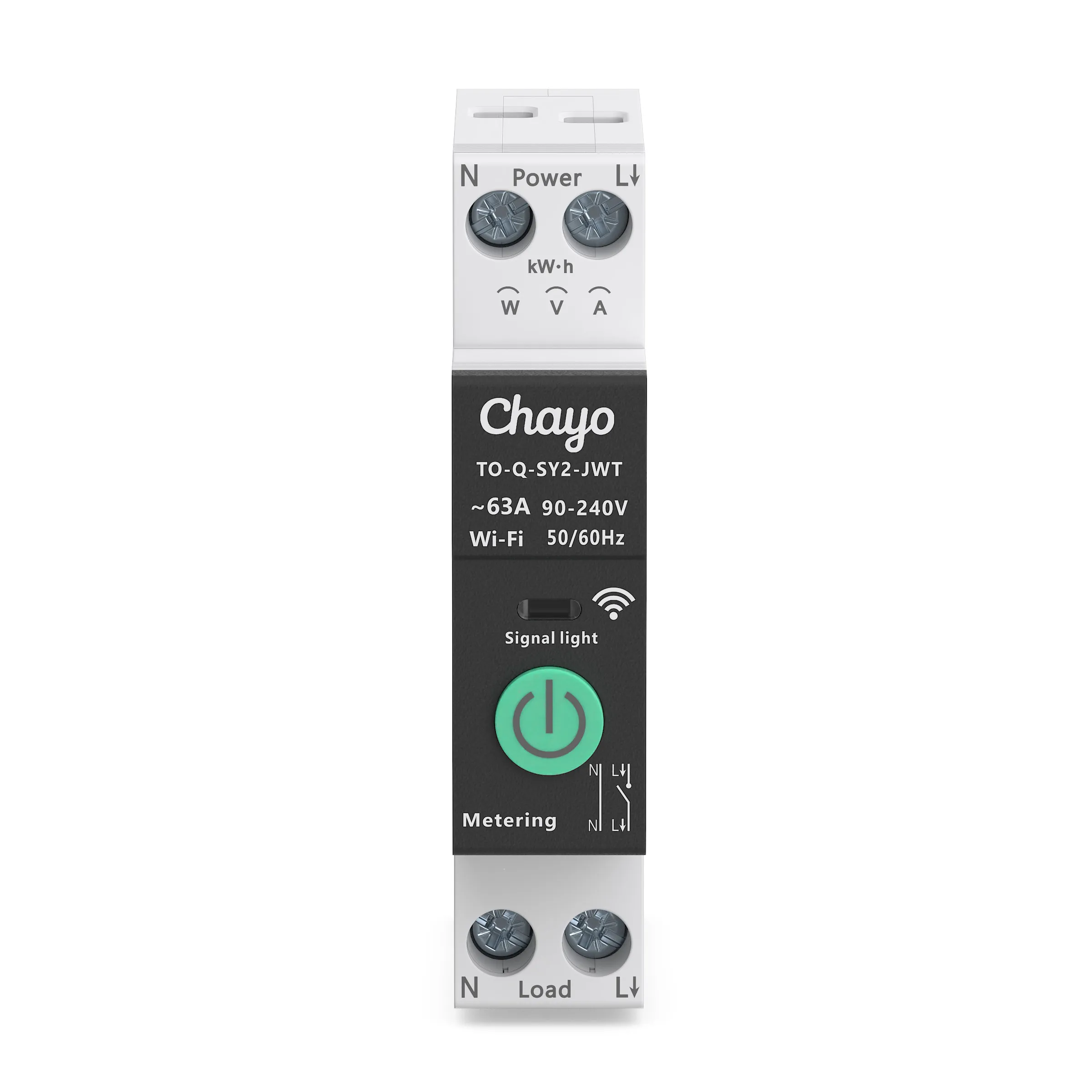 TO-Q-SY2-JWT Din Rail Smart WiFi Switch with timing metering function Tuya/ Smart Life