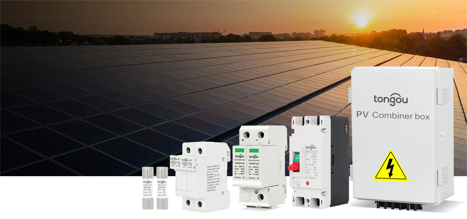 Solar PV Combiner Box SPD MCCB Fuse