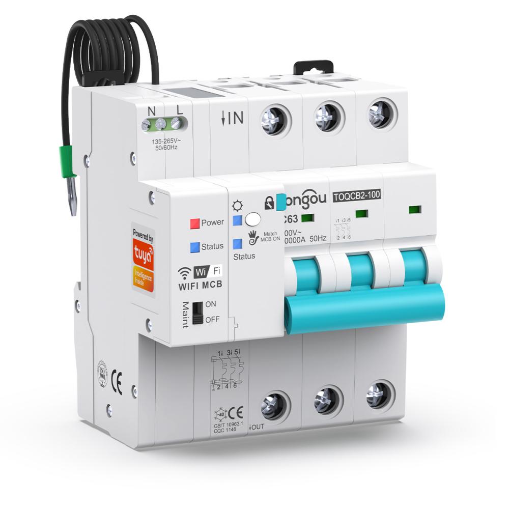 WiFi Smart Switch Measurement Circuit Breaker TOQCB2 3P
