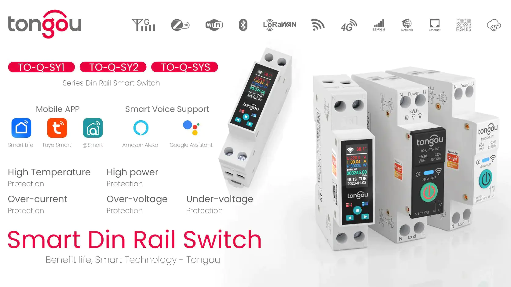 Din Rail Smart Relay Switch SY1 SY2 SYS Banner