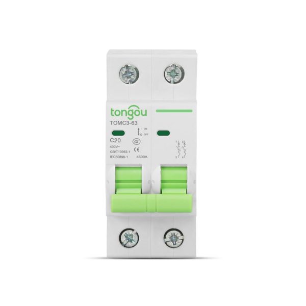 Miniature Circuit Breaker MCB TOMC3-63 2P 4.5kA Supplier