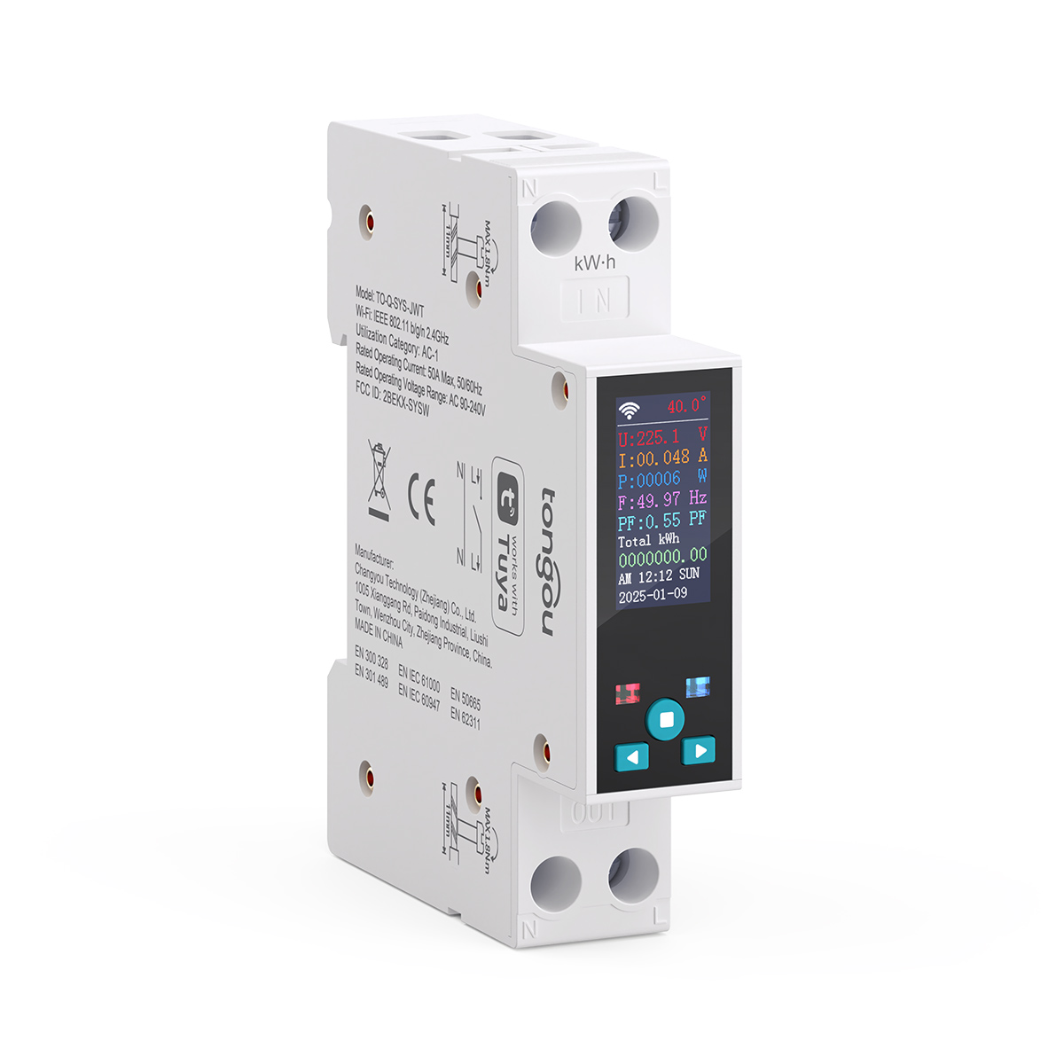 TO-Q-SYS tongou tuya wifi smart meter 50A