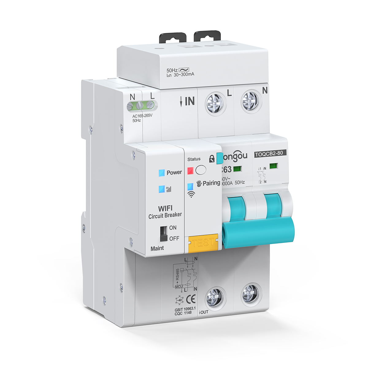 TUYA WiFi RCBO Smart Circuit Breaker TOQCB2L