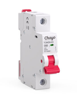 AC Mini Circuit Breaker C Curve 63A Easily Installed -TOMD6 1P