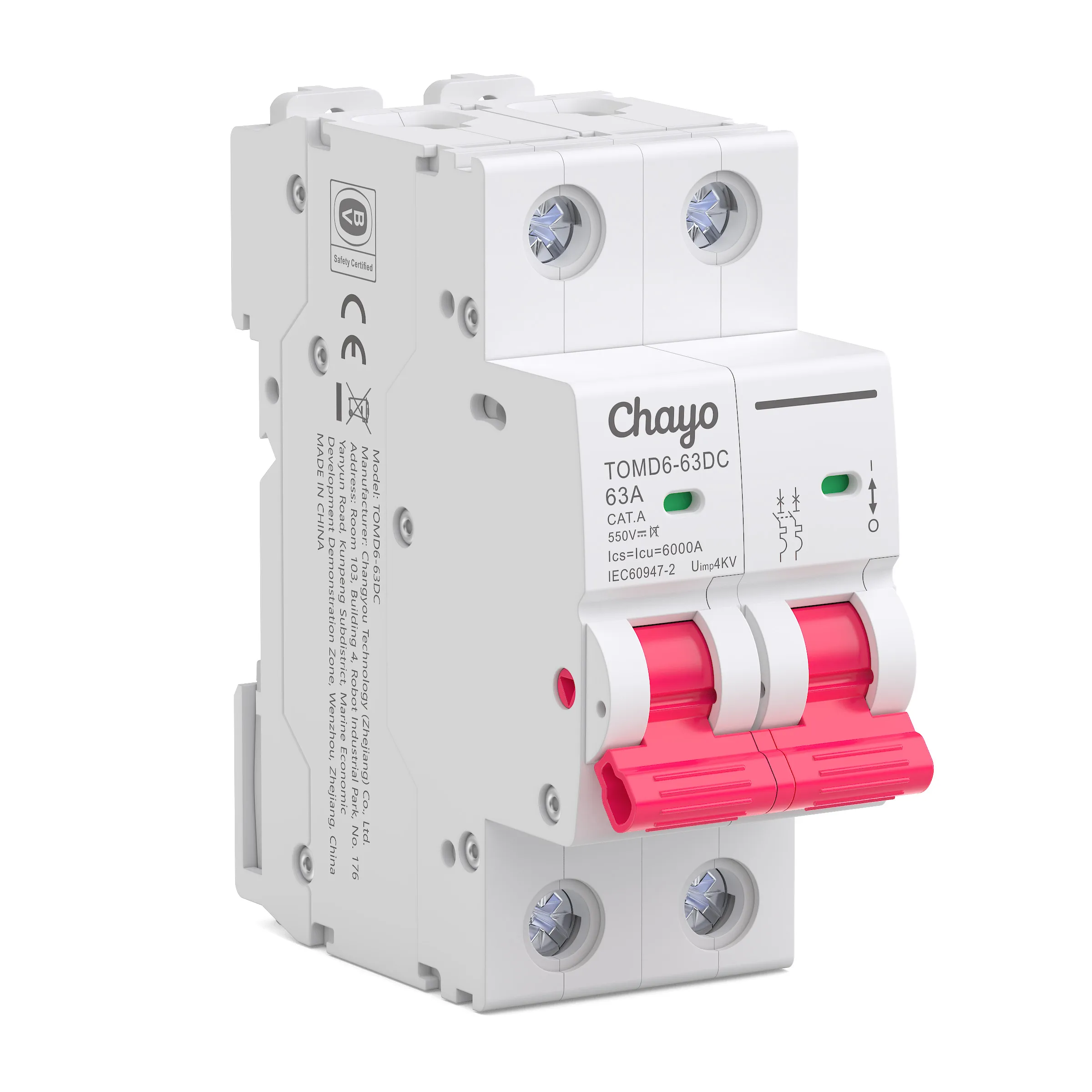 TOMD6-2D-1_Chayo-DC MCB CIRCUIT BREAKER 2 WAY PRICE