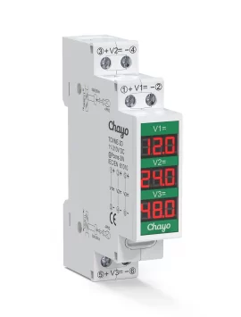 TOVME-3D-4_Chayo-DIN Rail voltmeter DC 3way