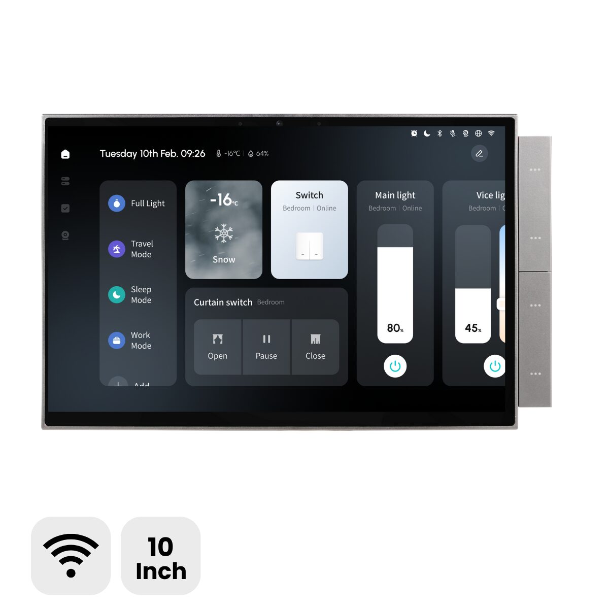 10 Inch Tuya Smart Wall Panel with Zigbee Gateway TPA10-M2E